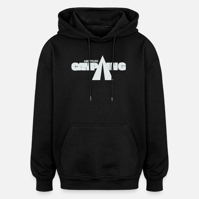 Adventure Camping - Oversized Unisex Hoodie - black