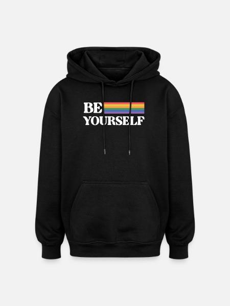 LGBT Pride Month - Be Yourself - Oversized Unisex Hoodie - black