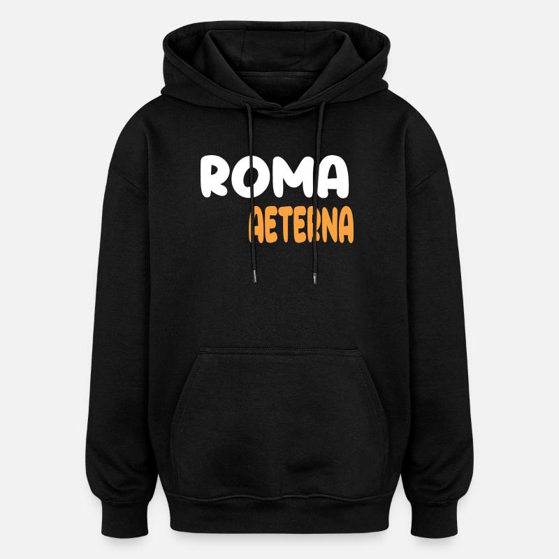 Roma Aeterna - Sweat à capuche oversize unisexe - noir