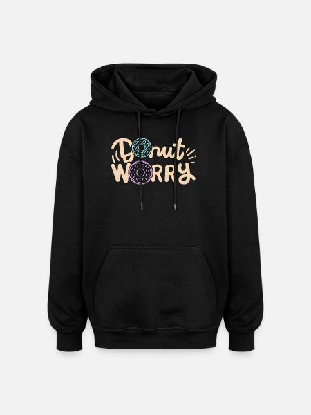 Donut inspirierender Donut - Oversized Unisex Hoodie - Schwarz