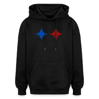 Twin Spark - Oversized Unisex Hoodie - black - Front - Noah (186cm)