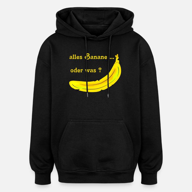 Banane - Sweat à capuche oversize unisexe - noir