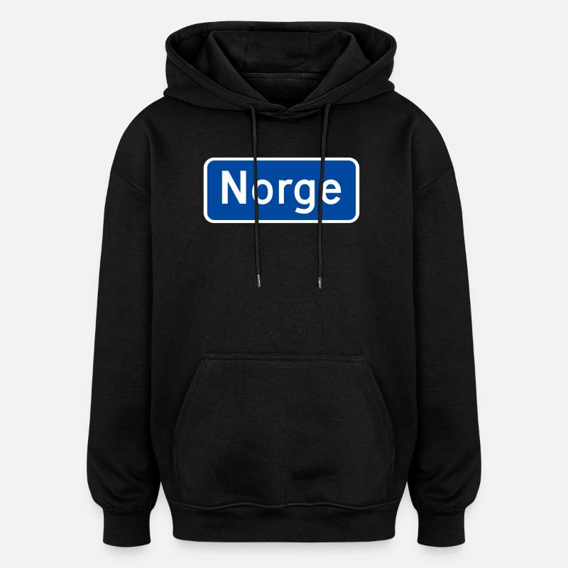 Norwegen - Oversized Unisex Hoodie - Schwarz