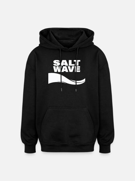 SALT WAVE - Oversized Unisex Hoodie - black