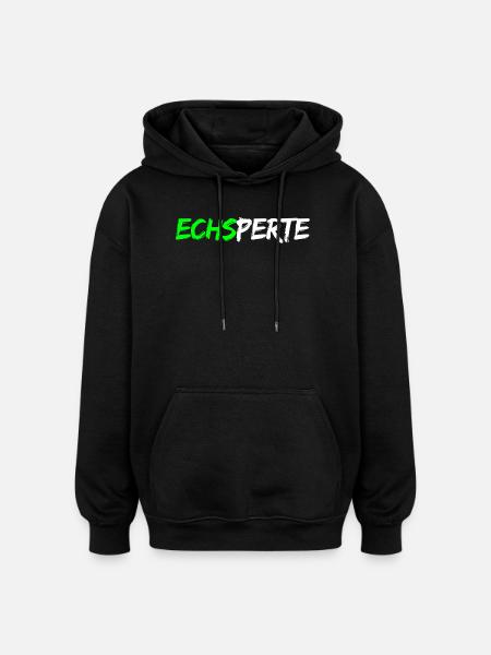Echsperte - expert, funny pun - Oversized Unisex Hoodie - black