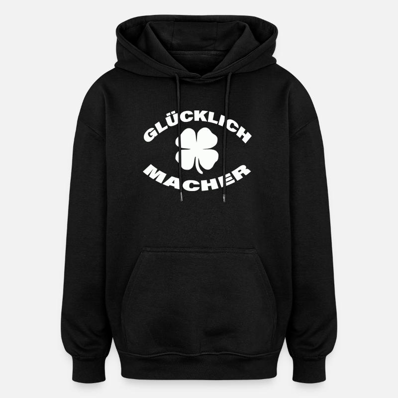 FAISEUR DE BONHEUR - Sweat à capuche oversize unisexe - noir