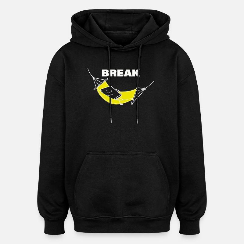 BREAK - Oversized Unisex Hoodie - black