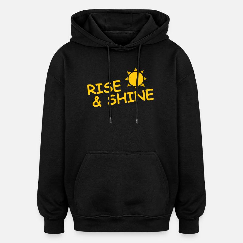 LEVER ET BRILLER - Sweat à capuche oversize unisexe - noir