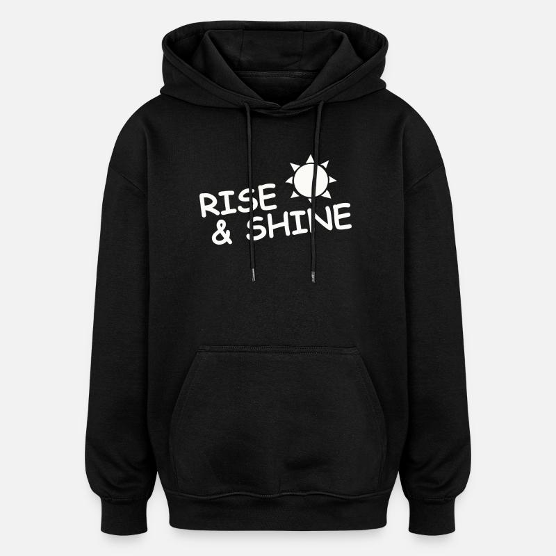 LEVER ET BRILLER - Sweat à capuche oversize unisexe - noir