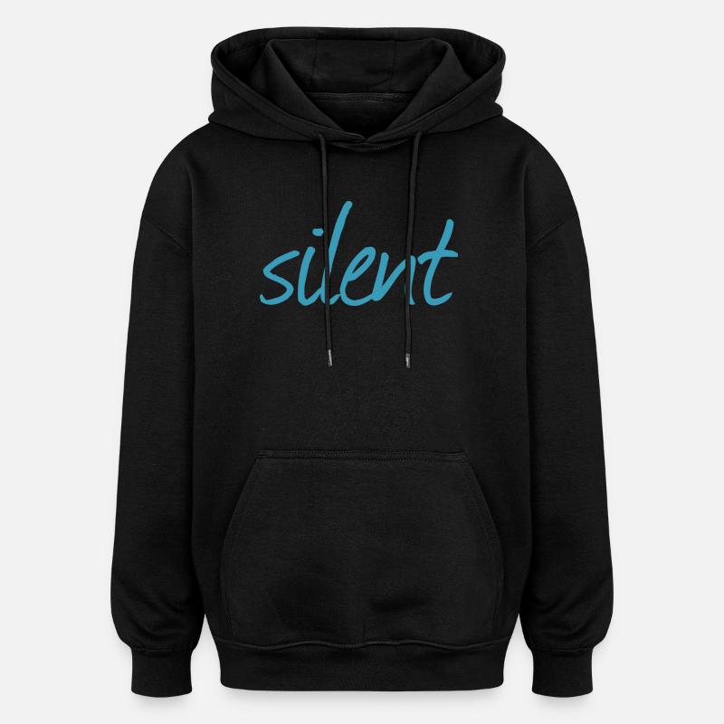 SILENCIEUX - Sweat à capuche oversize unisexe - noir