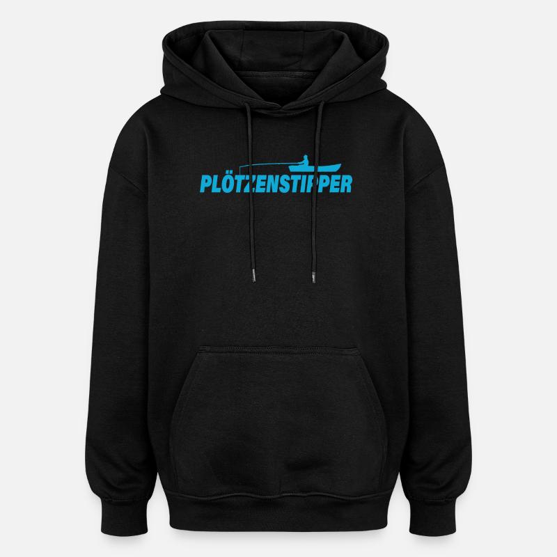 PLÖTZENSTIPPER - Sweat à capuche oversize unisexe - noir