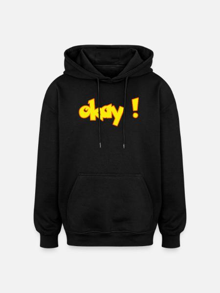D’ACCORD - Sweat à capuche oversize unisexe - noir