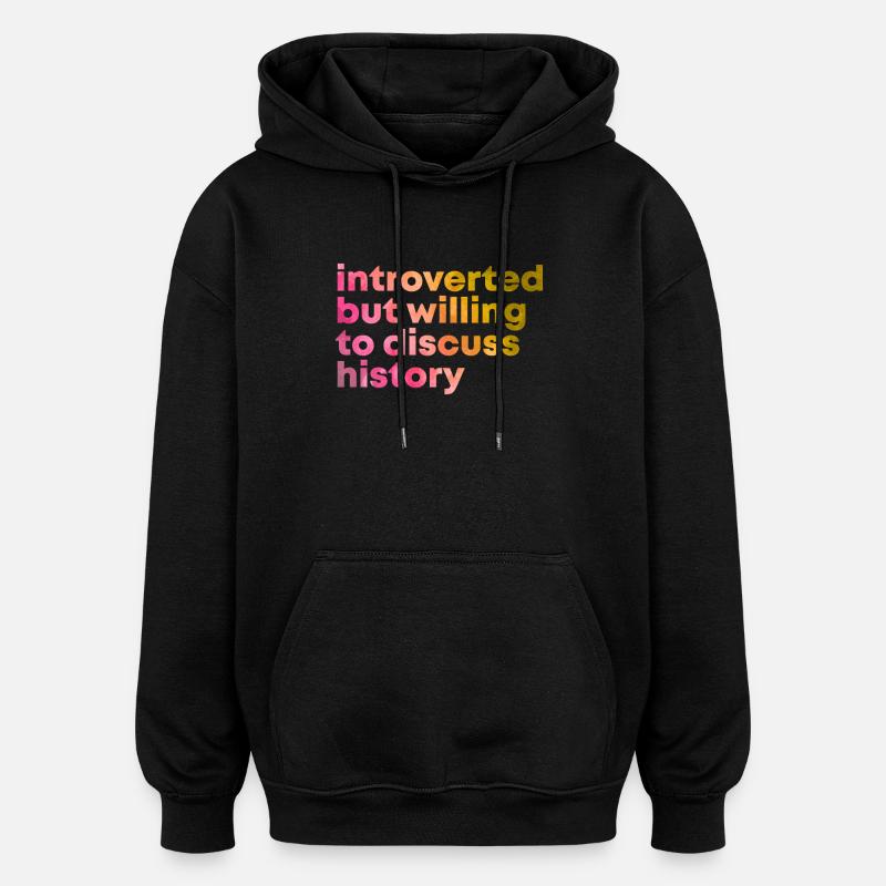Geschichte - Oversized Unisex Hoodie - Schwarz