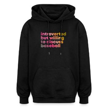 Baseball - Oversized Unisex Hoodie - Schwarz - Vorne - Noah (186cm)