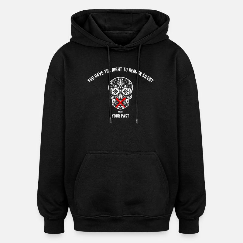 Droit de garder le silence - Sweat à capuche oversize unisexe - noir