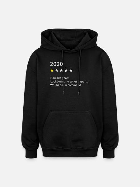 2020 - Oversized Unisex Hoodie - black