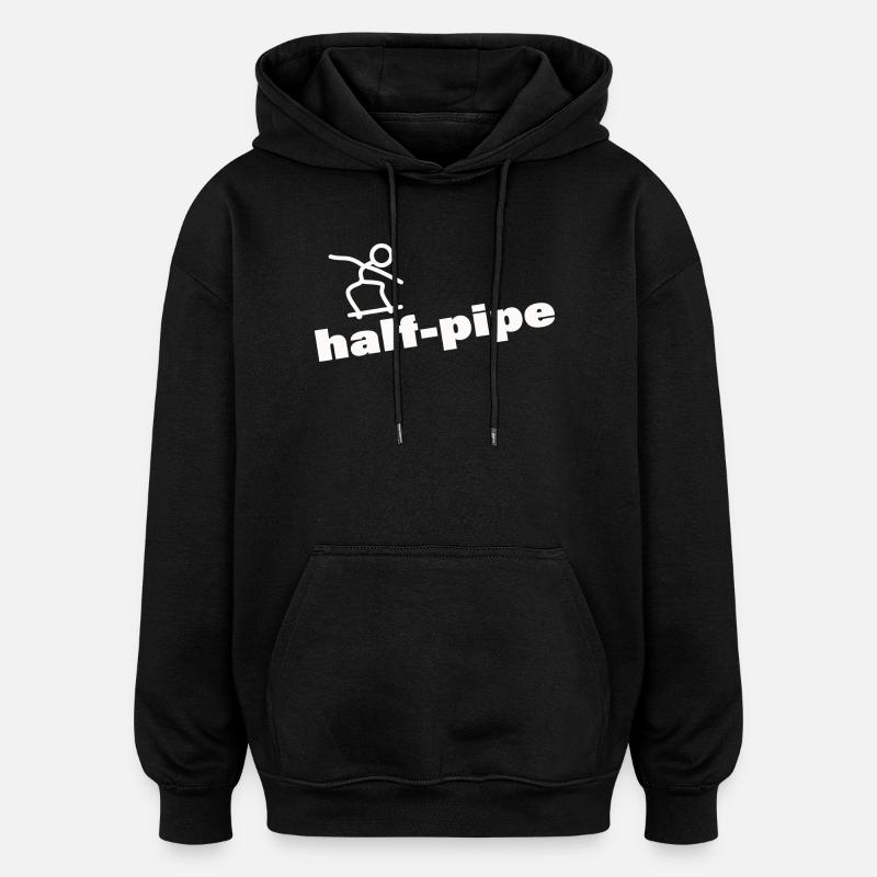 HALF-PIPE - Sweat à capuche oversize unisexe - noir