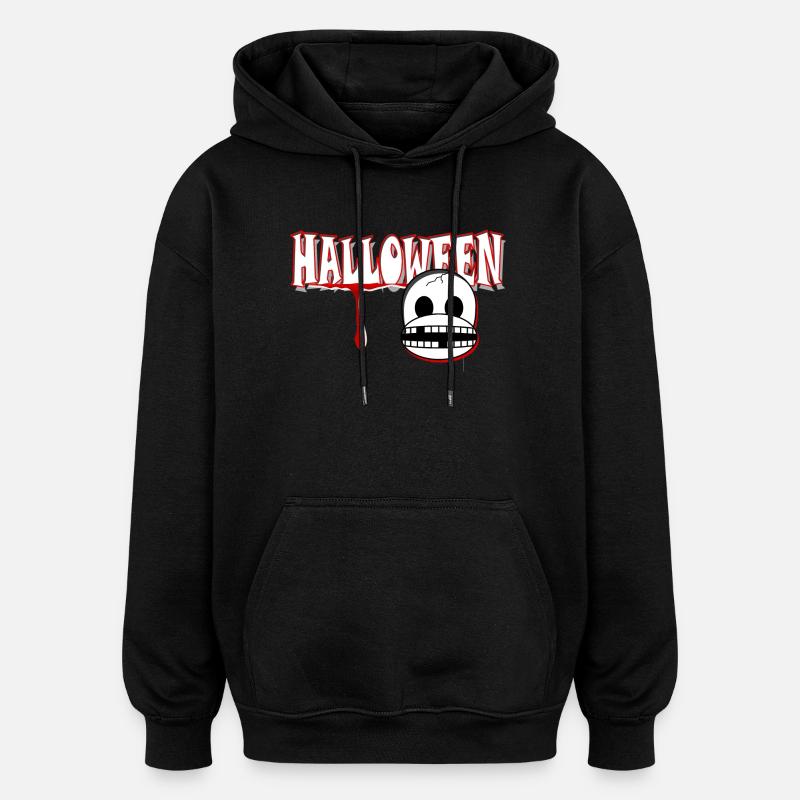 Halloween - Sweat à capuche oversize unisexe - noir