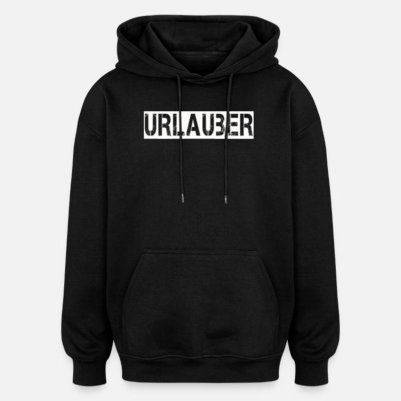URLAUBER - Oversized Unisex Hoodie - Schwarz