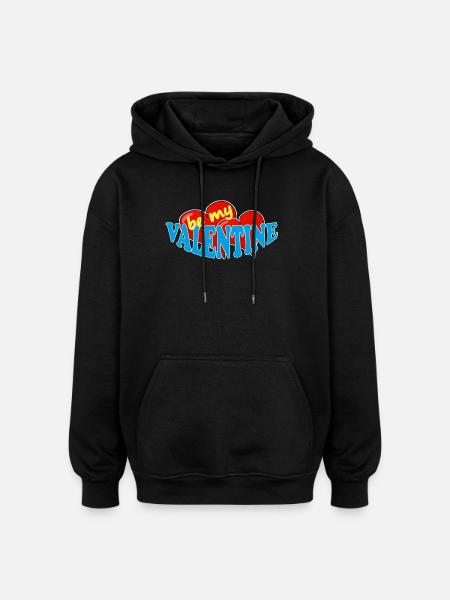 VALENTINE - Oversized Unisex Hoodie - Schwarz