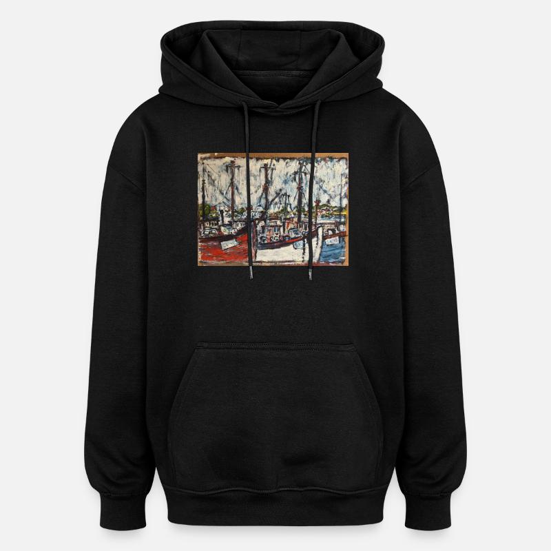 Snogebæk - Sweat à capuche oversize unisexe - noir