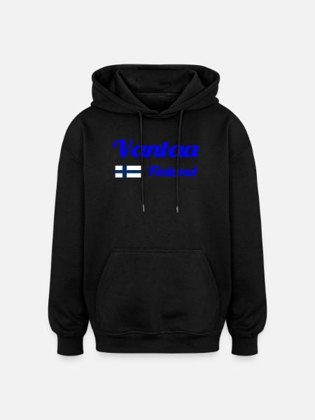 Vantaa Finland Print - Oversized Unisex Hoodie - black
