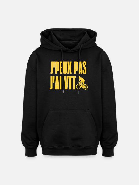 Ich kann nicht Mountainbiken - Oversized Unisex Hoodie - Schwarz