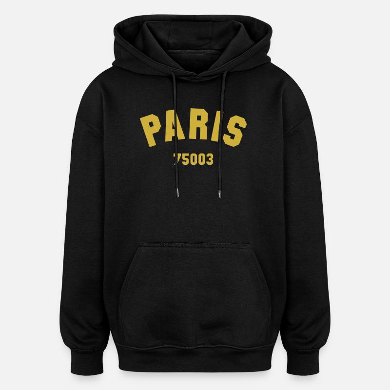 PARIS 3. Arrondissement - Oversized Unisex Hoodie - Schwarz