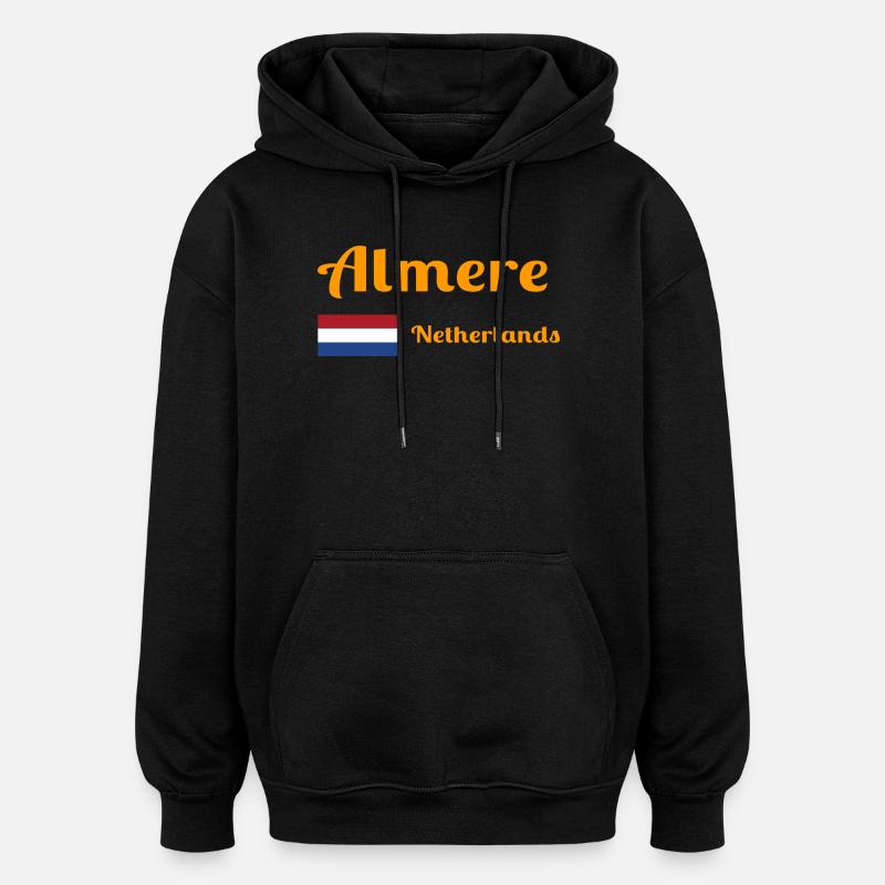Almere Niederlande - Stilvolle Drucke - Oversized Unisex Hoodie - Schwarz