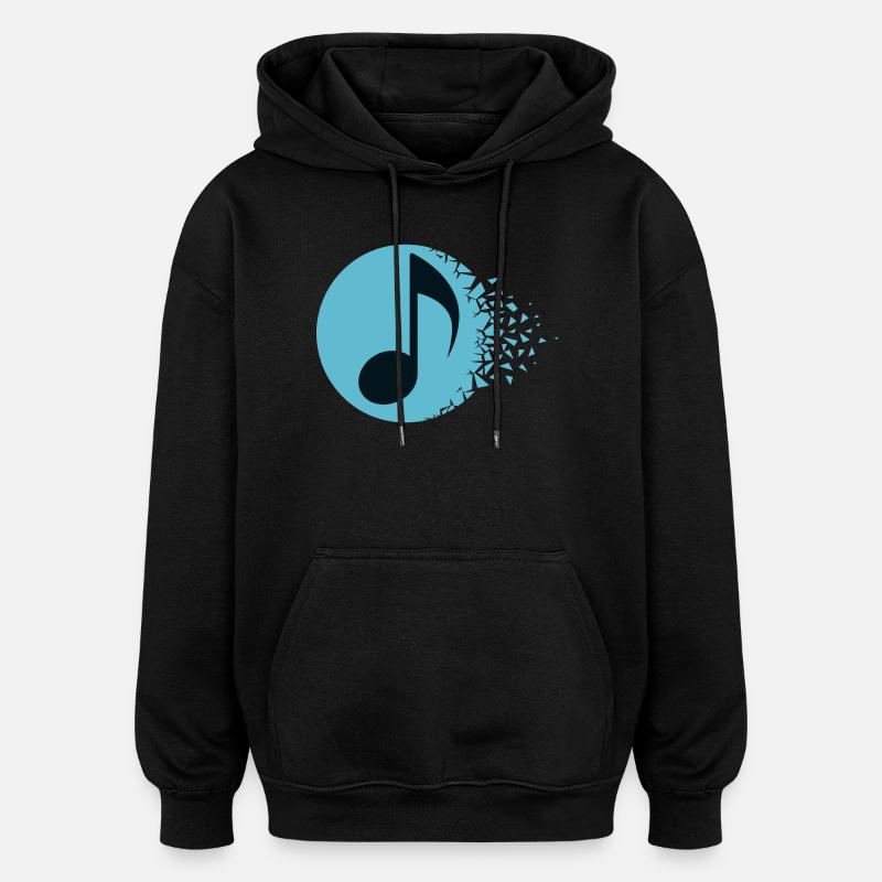 Melodische Burst-Note - Oversized Unisex Hoodie - Schwarz