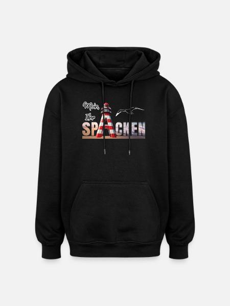 Hello your SPACKEN - Oversized Unisex Hoodie - black