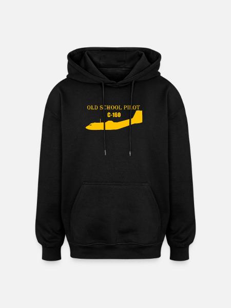 Old school pilot C-160 - Oversized Unisex Hoodie - black
