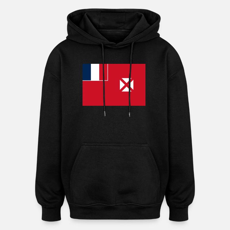 Wallis-et-Futuna - Sweat à capuche oversize unisexe - noir