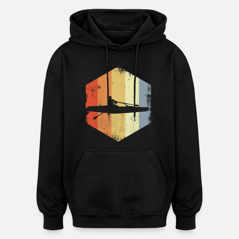 Crânes Rameur - Sweat à capuche oversize unisexe - noir