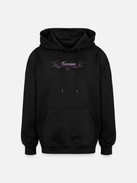 Corina - Oversized Unisex Hoodie - black