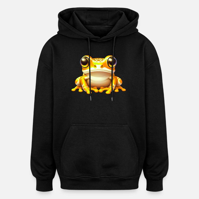 Frosch - Oversized Unisex Hoodie - Schwarz