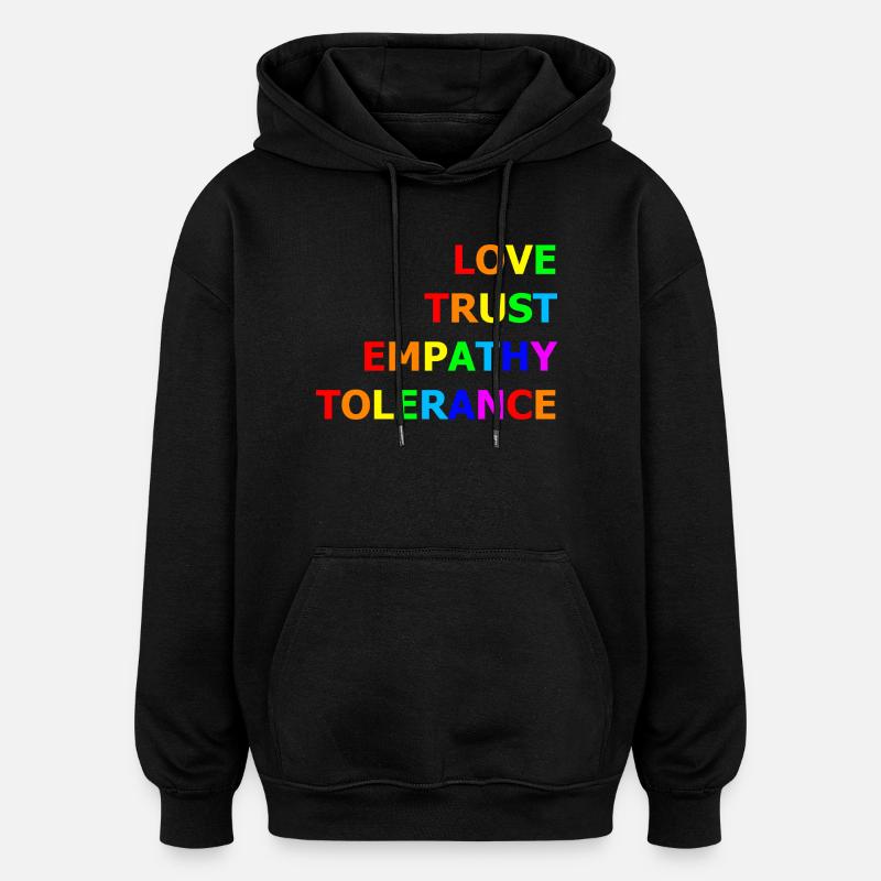 Values_1 - Oversized Unisex Hoodie - Schwarz