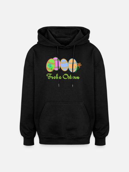 Ostereier zu Ostern - Oversized Unisex Hoodie - Schwarz