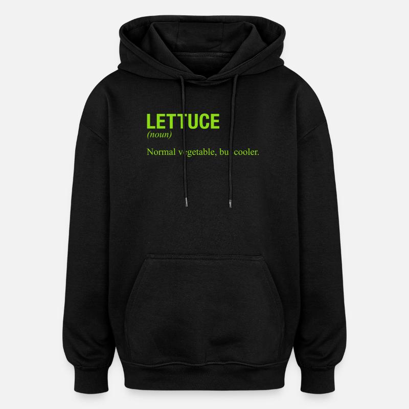 LAITUE - Sweat à capuche oversize unisexe - noir
