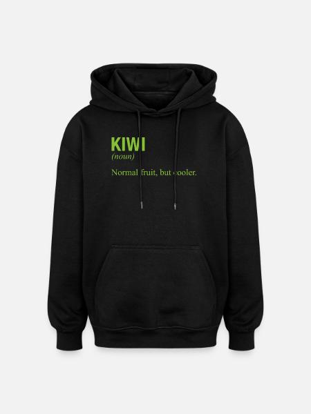 KIWI - Oversized Unisex Hoodie - black
