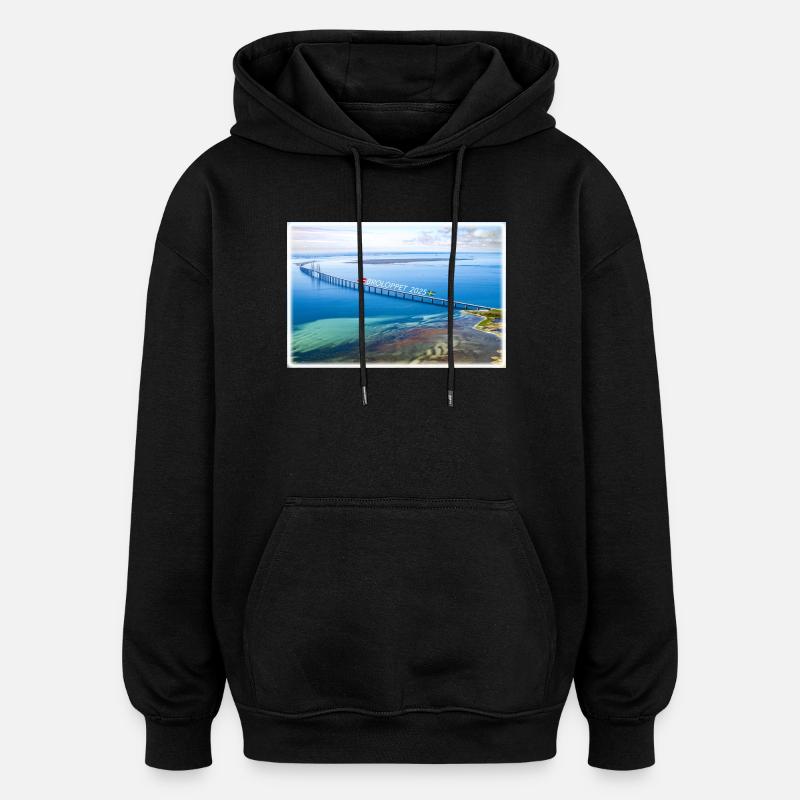 BROLOPPET 2025 - Sweat à capuche oversize unisexe - noir