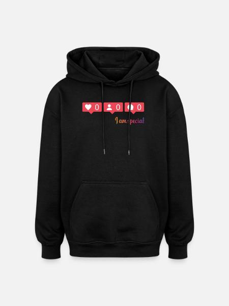 likes - Oversized Unisex Hoodie - Schwarz