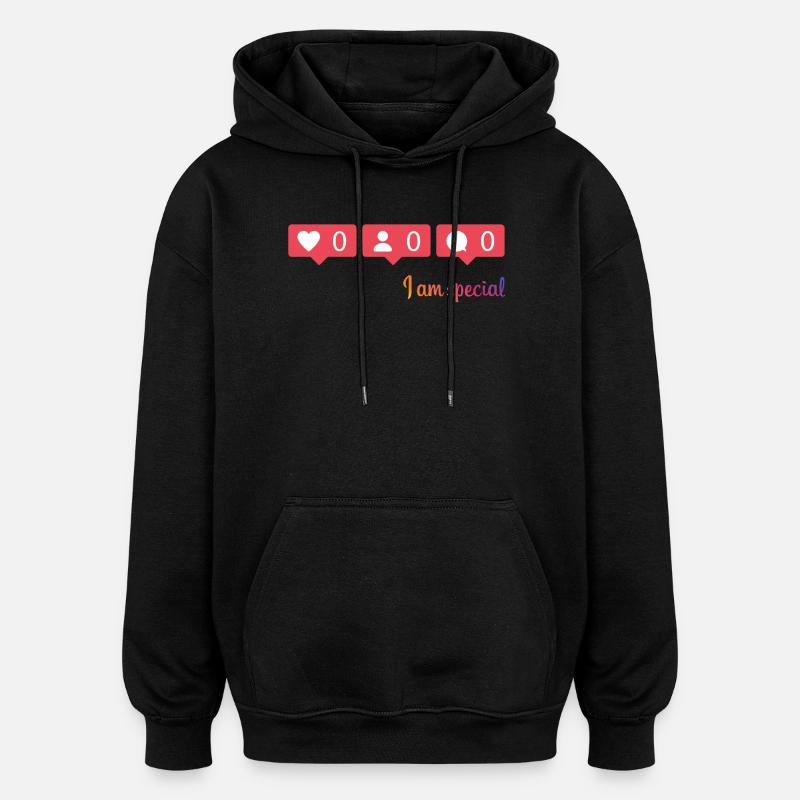 likes - Oversized Unisex Hoodie - Schwarz