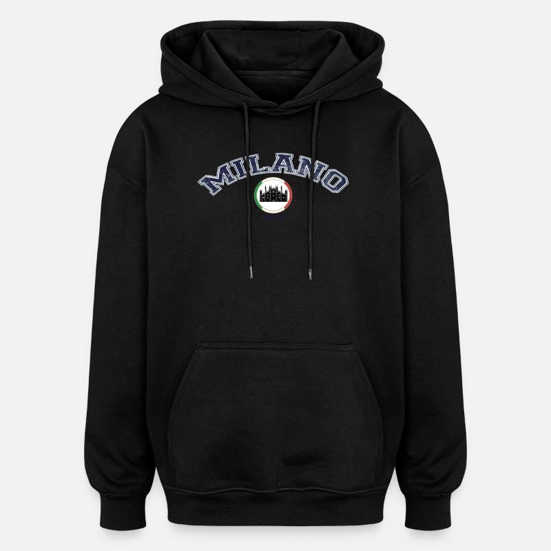 Mailand, Milano, Milan - Oversized Unisex Hoodie - Schwarz