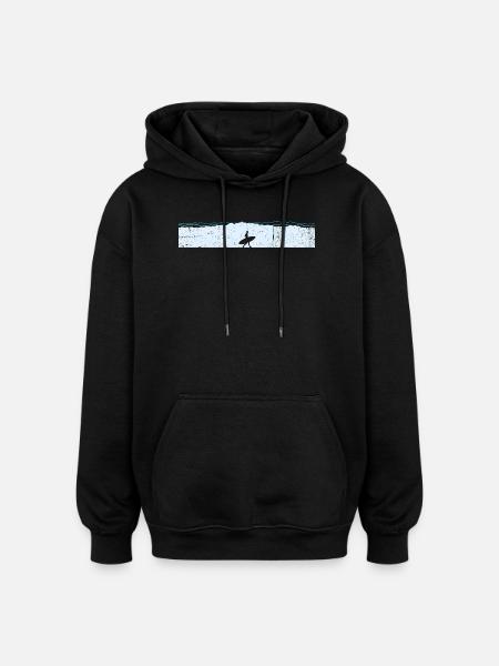 Big wave - Oversized Unisex Hoodie - black