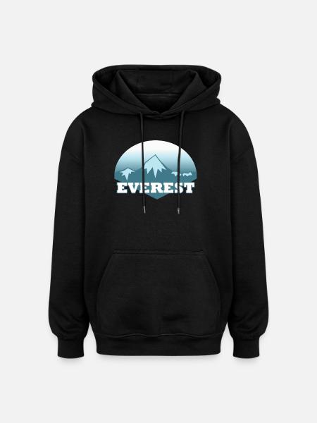 Everest Silueta - Oversized Unisex Hoodie - black