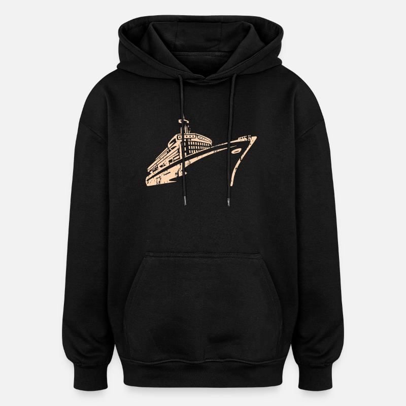 Cruise Ship Cruise Ship Luxury - Oversized Unisex Hoodie - black