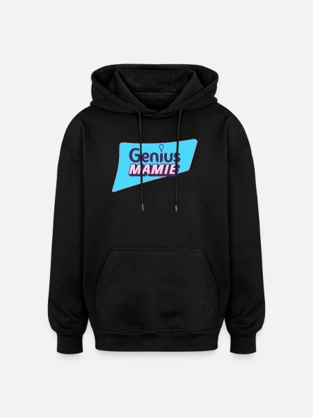 Genius Granny - Oversized Unisex Hoodie - black