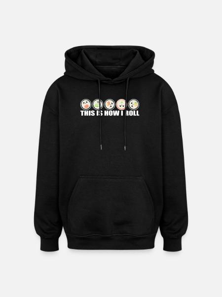 Sushi - Oversized Unisex Hoodie - black
