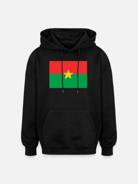 Flag of Burkina Faso - Oversized Unisex Hoodie - black